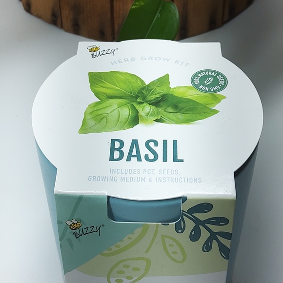 Buzzy Other Buzzy Brand Basil Complete Grow Kit Ceramic Pot Seeds